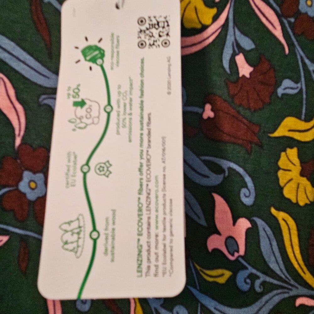 NWT Boden Crew Neck Jersey Midi Dress Green Floral  Size 8R - Picture 8 of 12